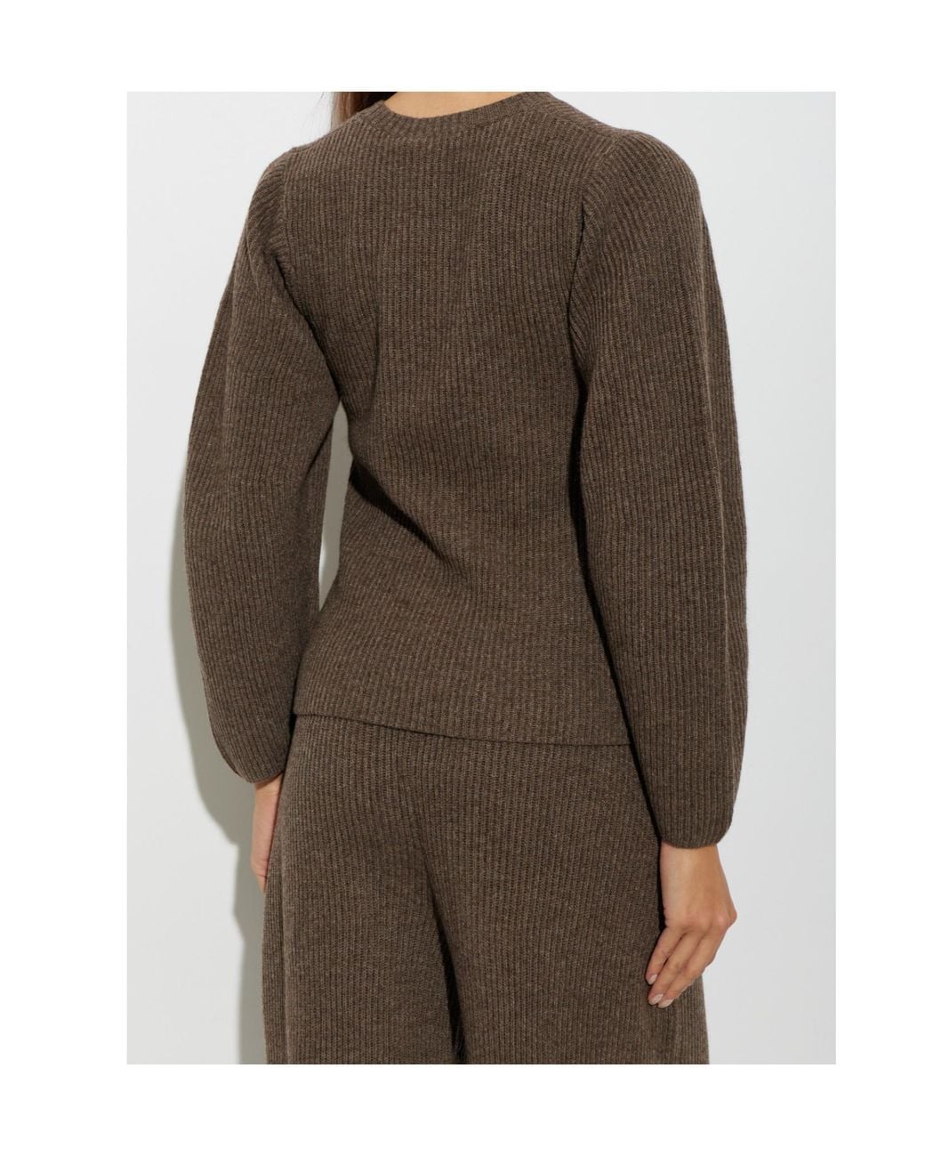 By Malene Birger Brown Bianca Ribbed Knitted Sweater