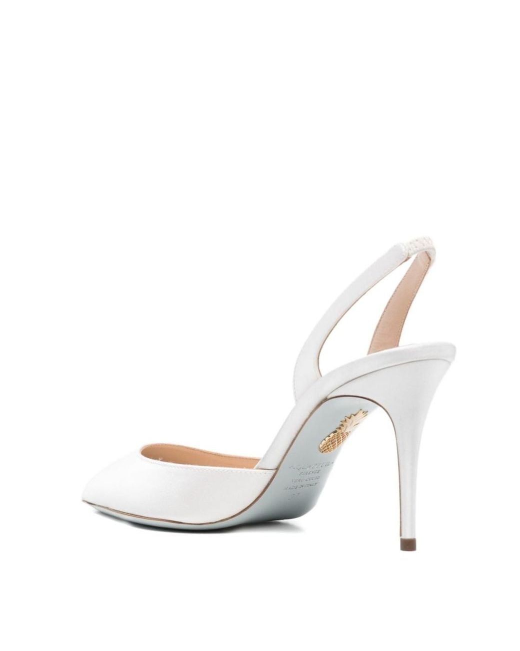 Aquazzura White Pointed-Toe High-Heeled Sandals