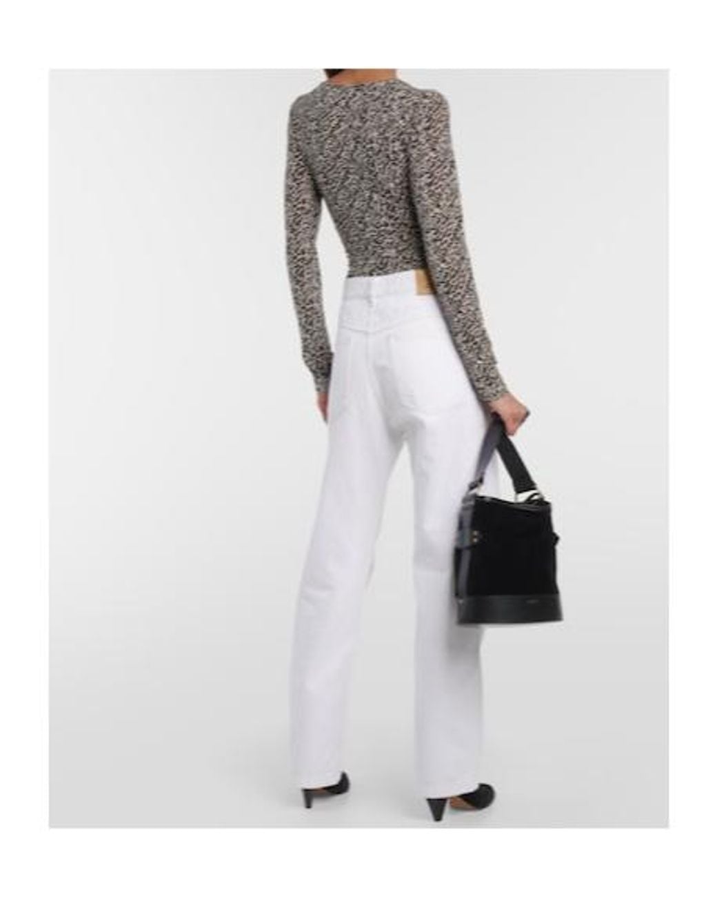 Isabel Marant White High-Rise Boyfriend Jeans