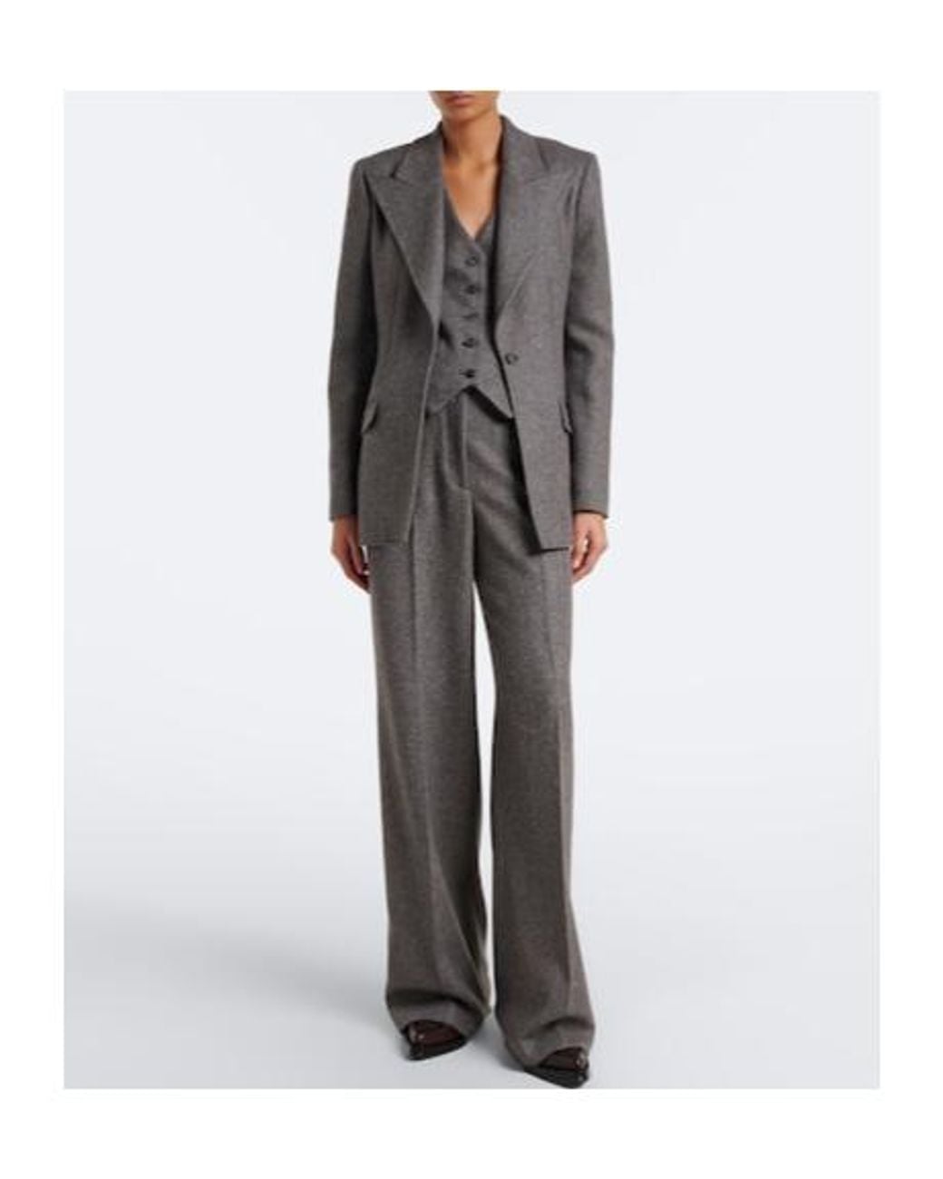 Gabriela Hearst Black Cashmere And Wool Blazer