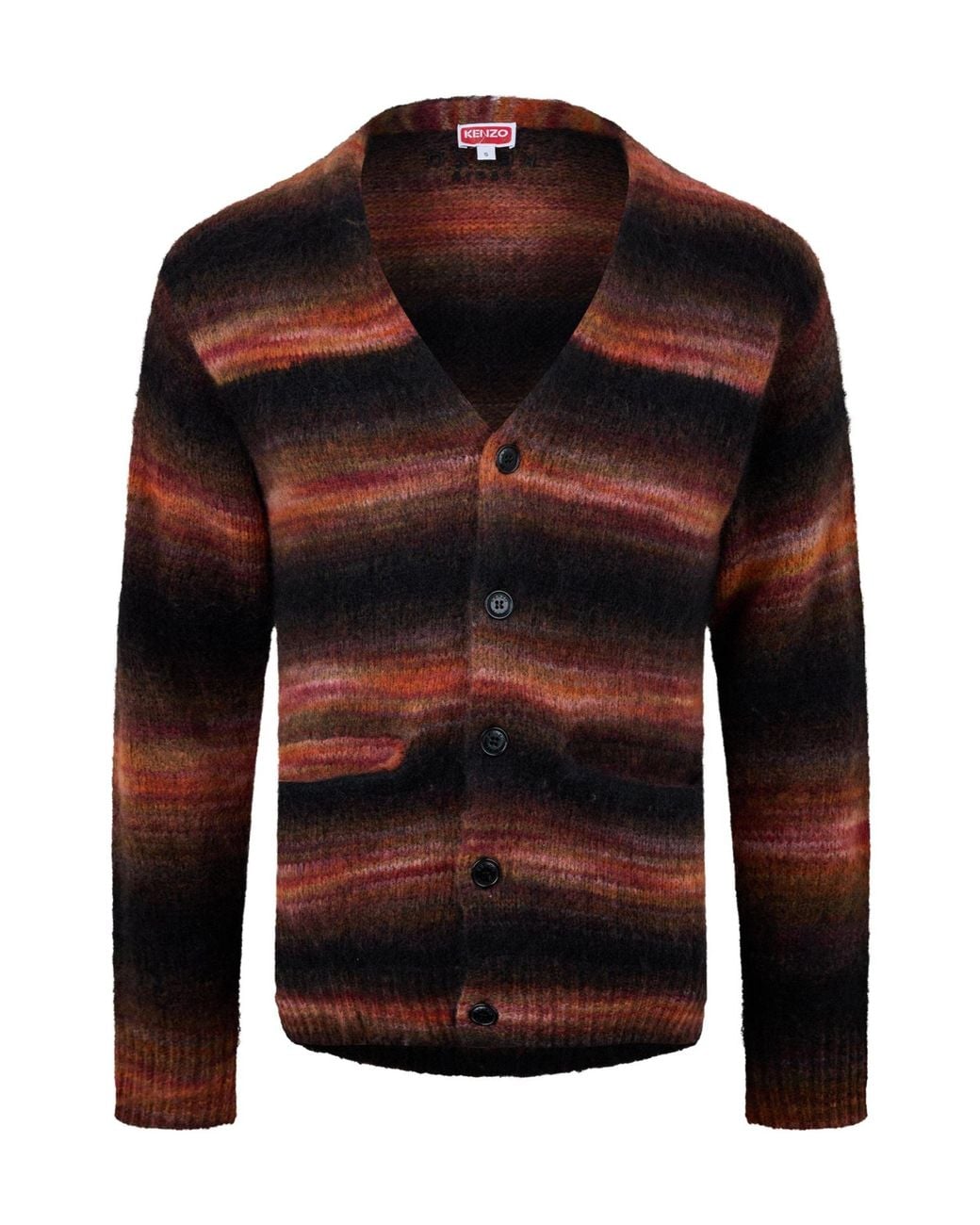 KENZO Black Mohair Cardigan for men