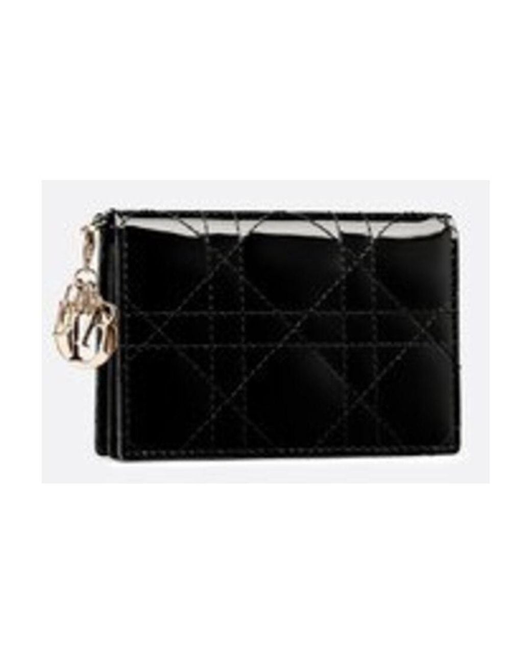 Dior Black Lady Bloom Card Holder