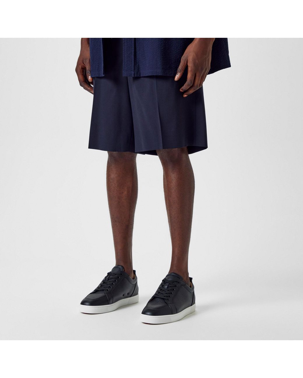 Christian Louboutin Black Lace-Up Casual Shoes for men