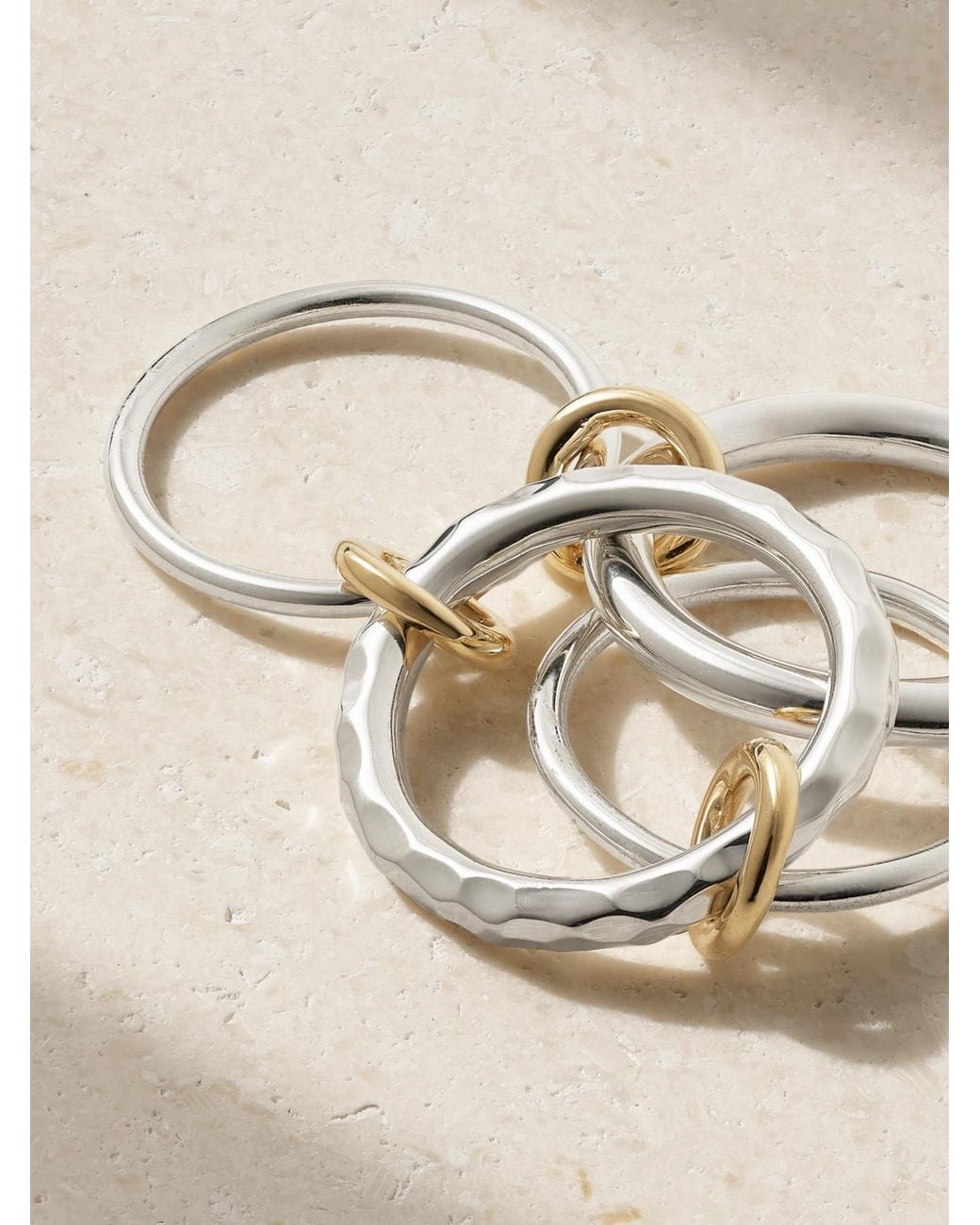 Spinelli Kilcollin White Cici Petite Sterling And 18-Karat Ring