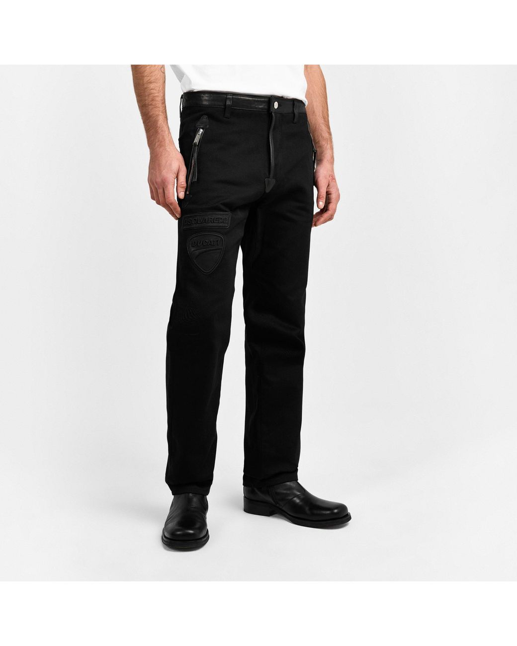 DSquared² Black Straight-Leg Trousers for men