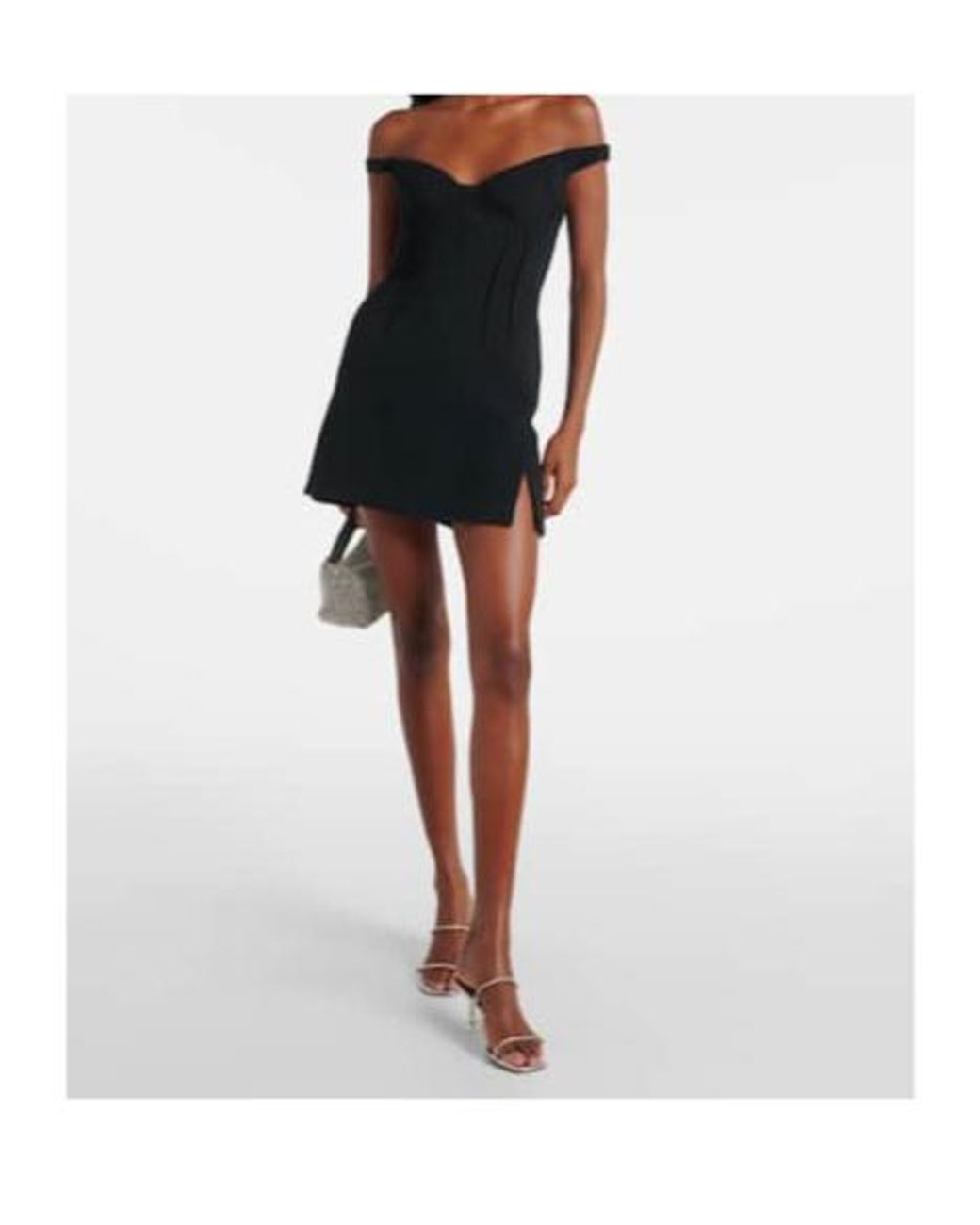 David Koma Black Off-Shoulder Minidress