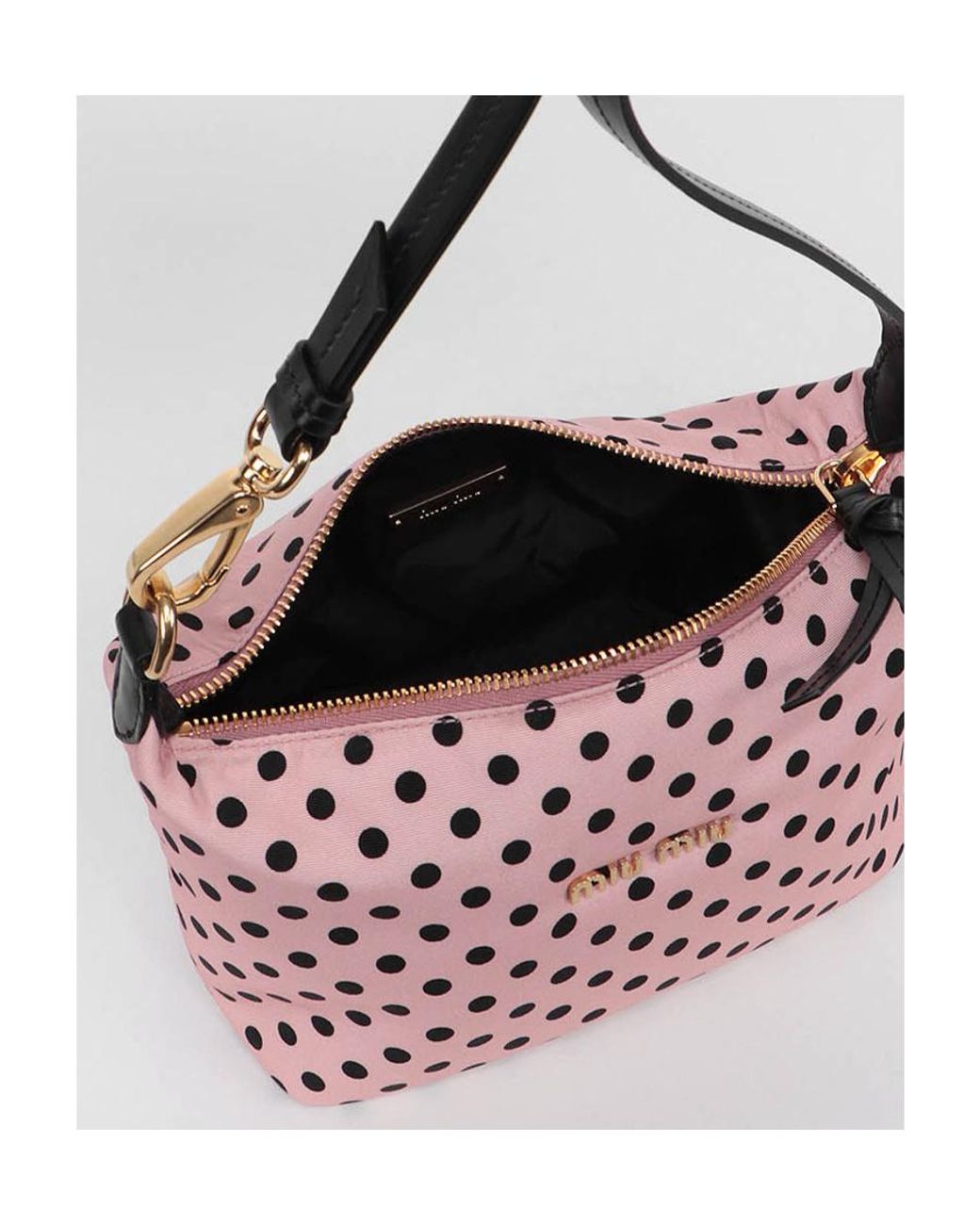 Miu Miu Polka-Dot Print Mini Bag in Pink | Lyst