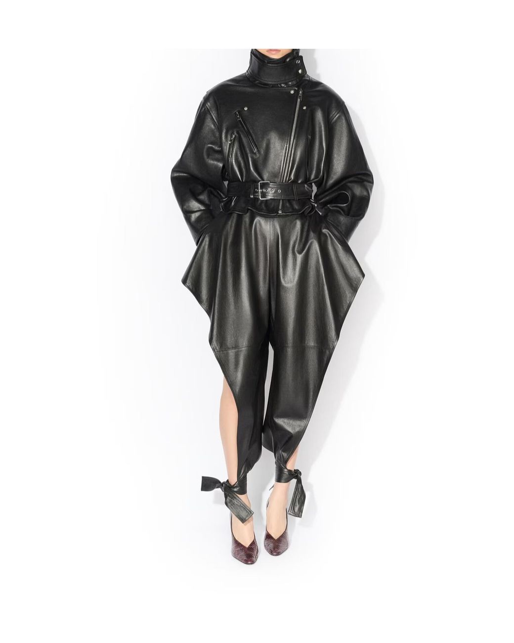 Alaïa Black Alaïa Belted High-Neck Jacket