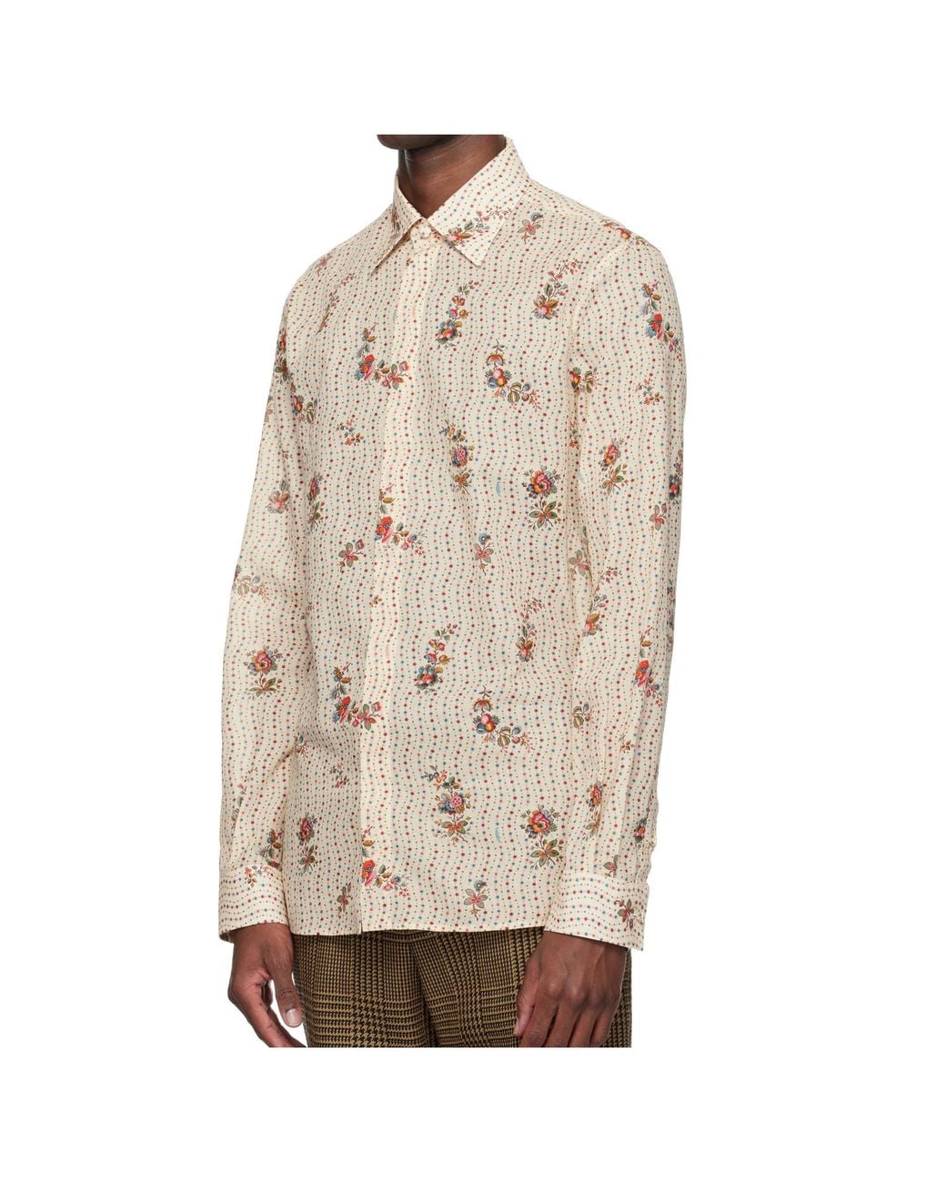 Valentino Natural All-Over Patterned Button-Up Shirt for men