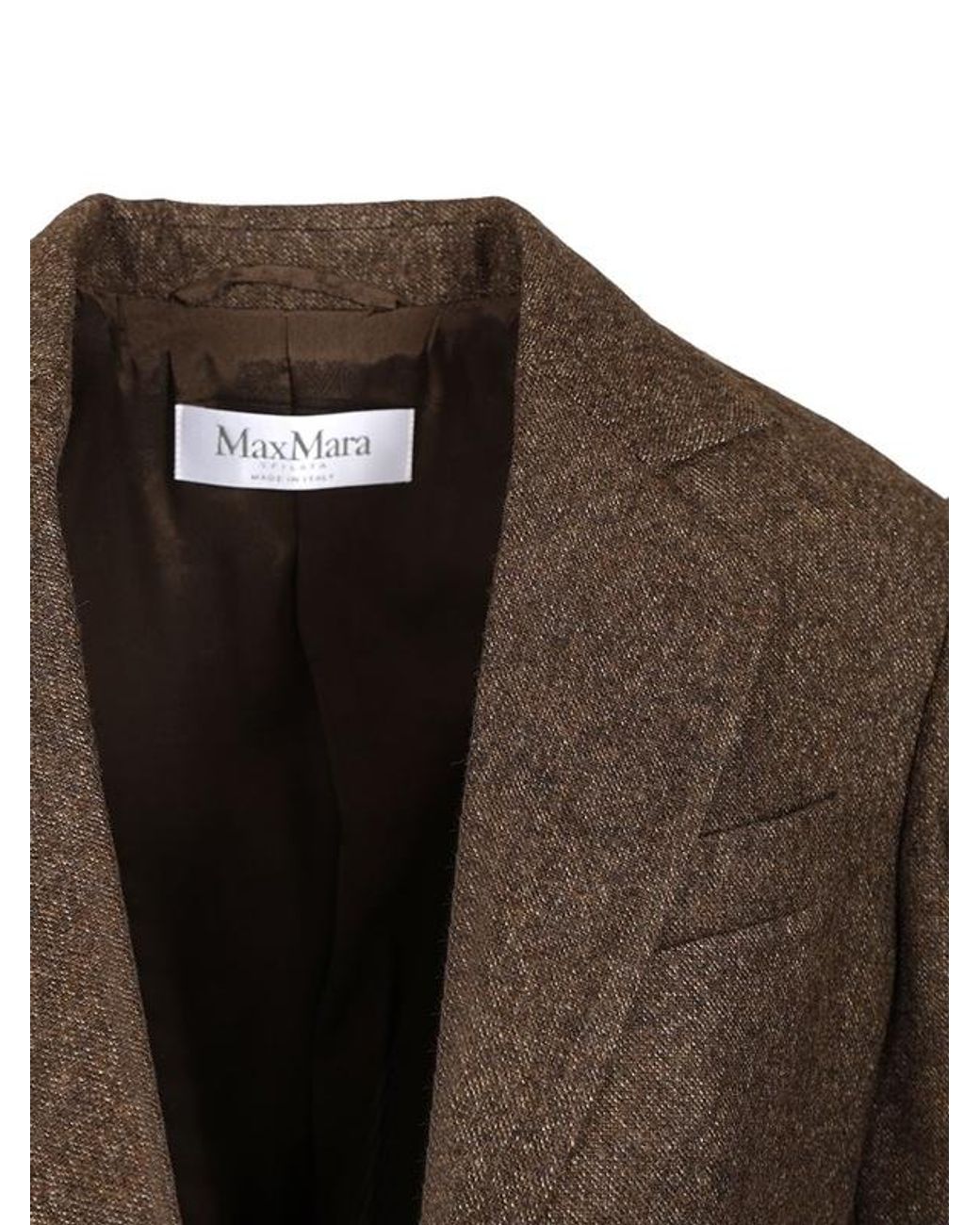 Max Mara Brown Collared Button-Up Jacket