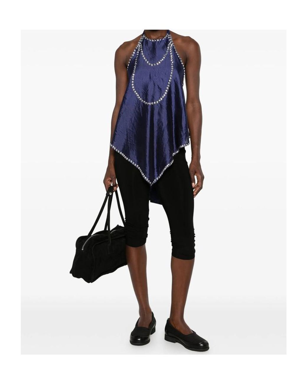 GIMAGUAS Blue Lace-Up Camisole