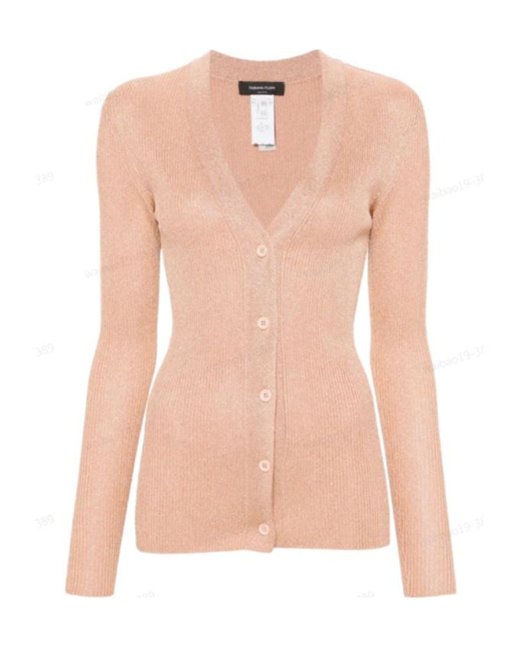 Fabiana Filippi Multicolor Metallic-Threading Ribbed-Knit Cardigan