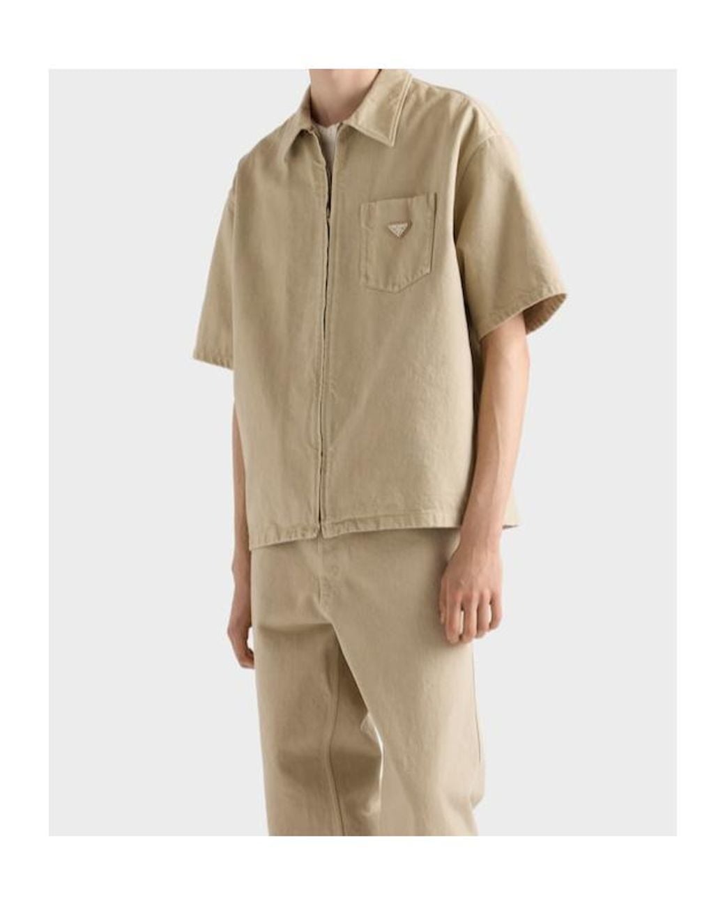 Prada Natural Old Denim Shirt for men