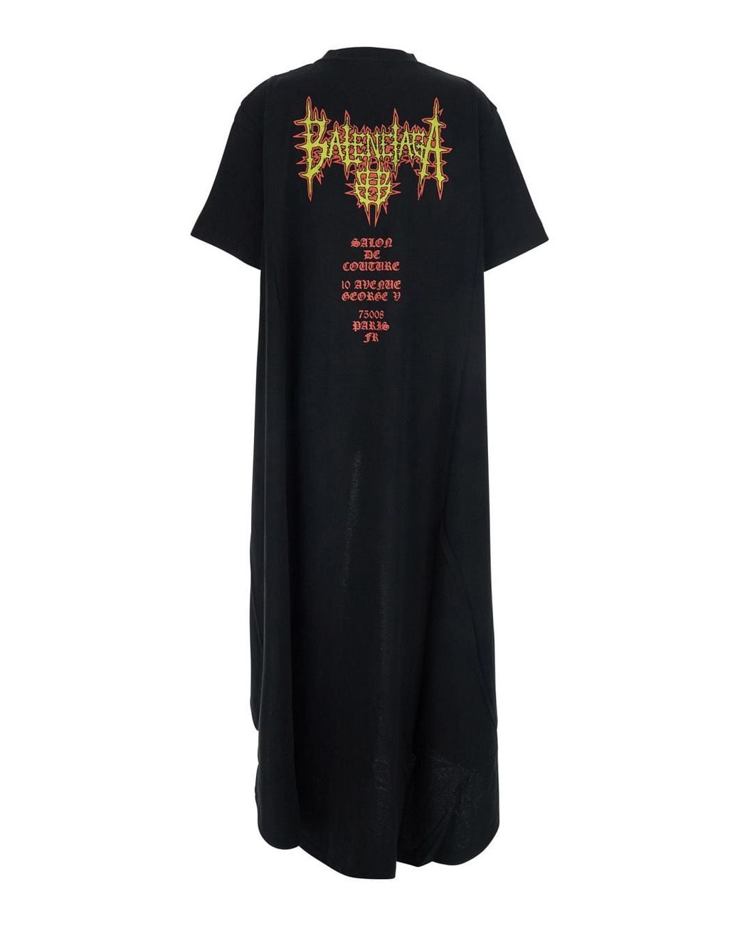 Balenciaga Black Train Graphic Print Layered T-Shirt