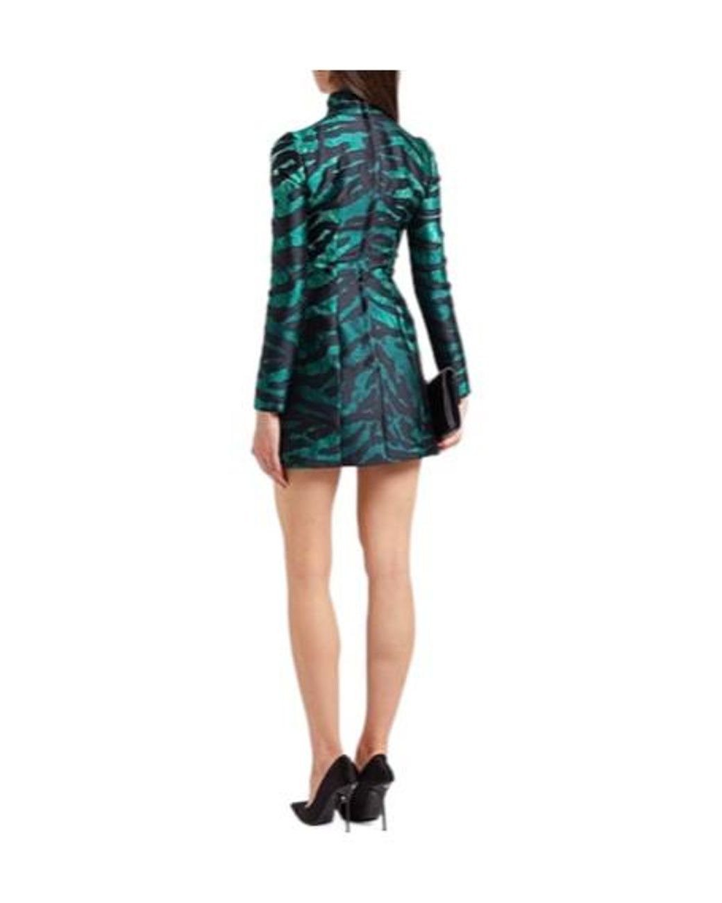 Dolce & Gabbana Green Metallic Texture Dress