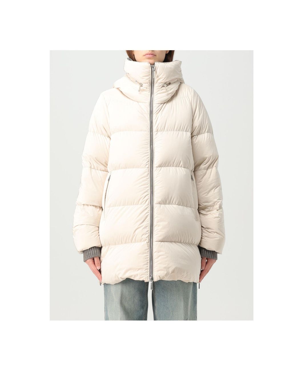 Moorer Natural Hooded Puffer Jacket