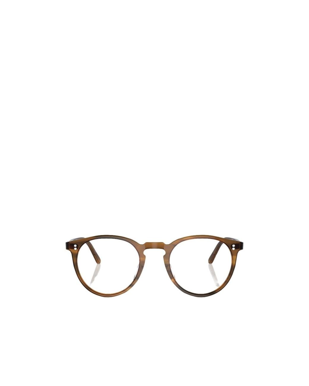 Oliver Peoples White O'Malley Oval Frame Glasses for men