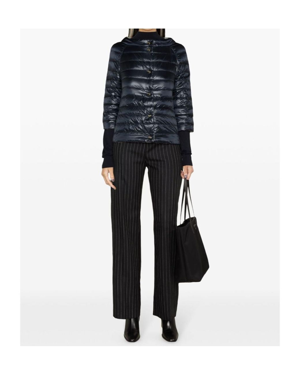 Herno Black Reversible Buttoned Padded Jacket