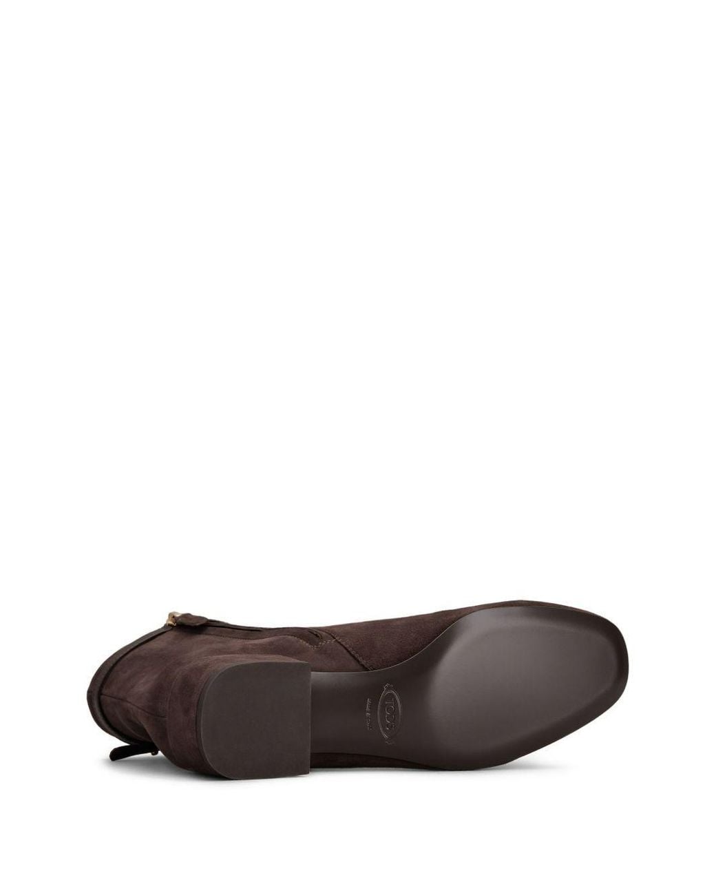Tod's Brown Logo Plaque Ankle Boots