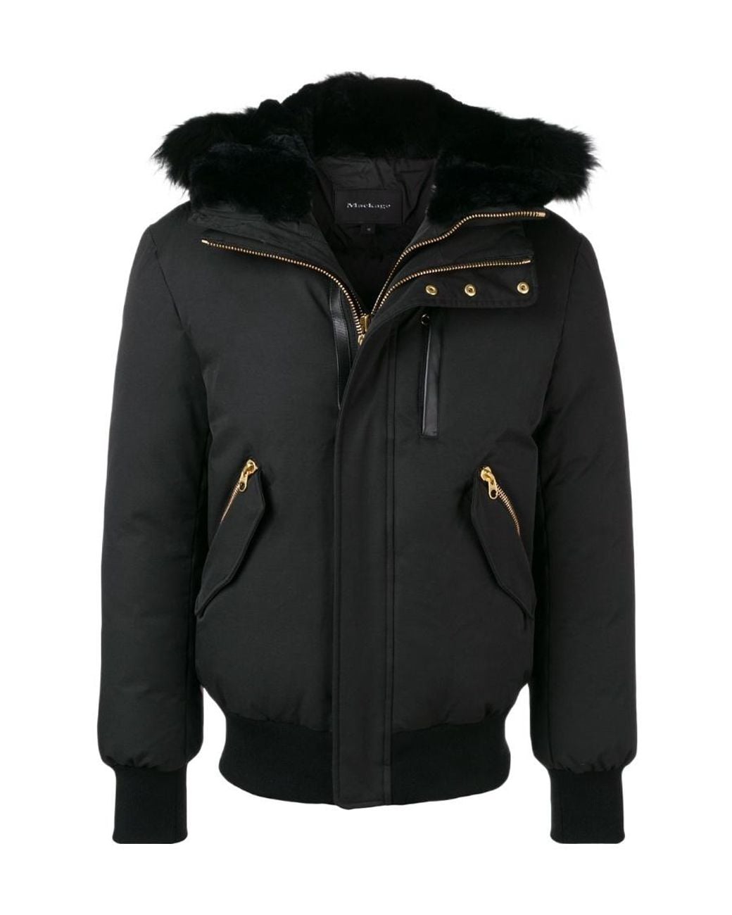 Mackage Black Hooded Down Jacket for men