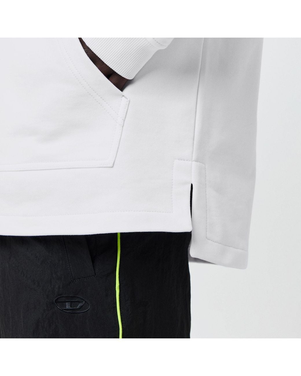 DIESEL White Crew Neck Sweatshirt for men