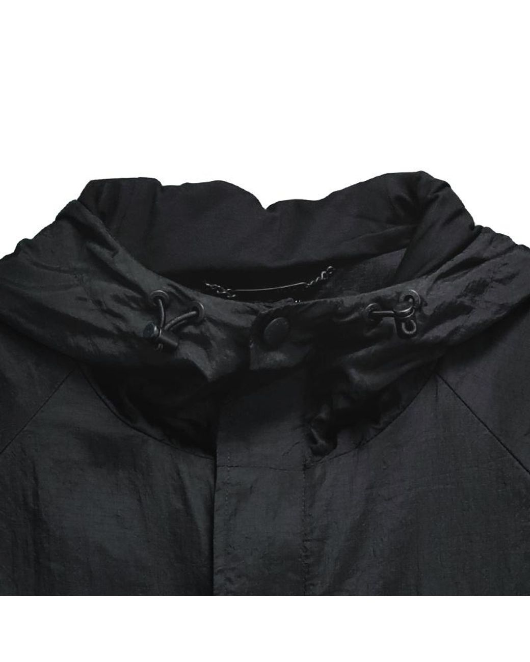 Dolce & Gabbana Black Logo Plaque Drawstring Hooded Jacket for men