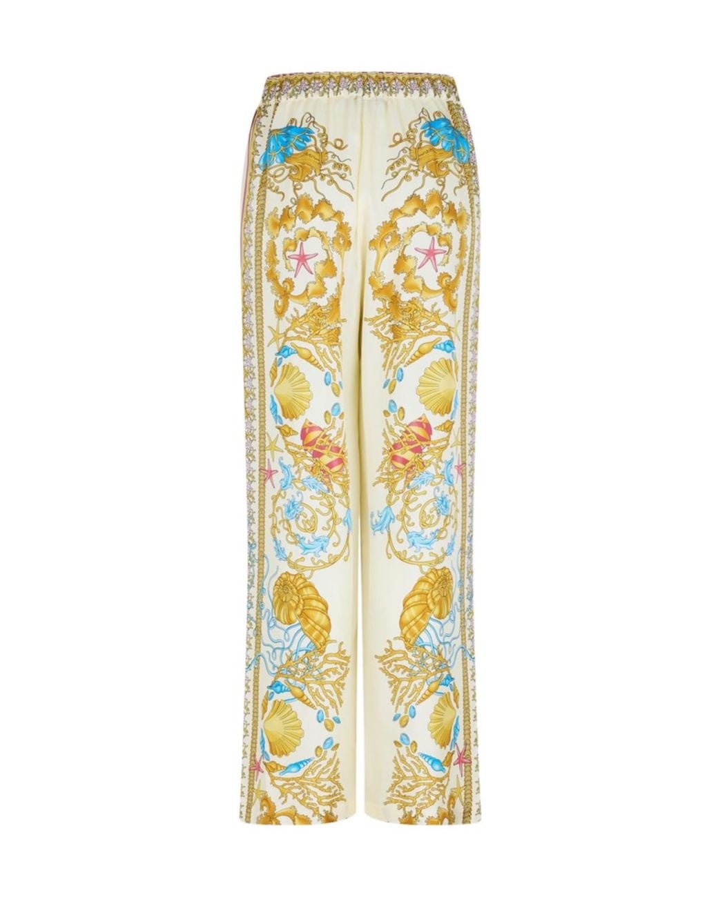Versace Metallic Wide Leg Trousers