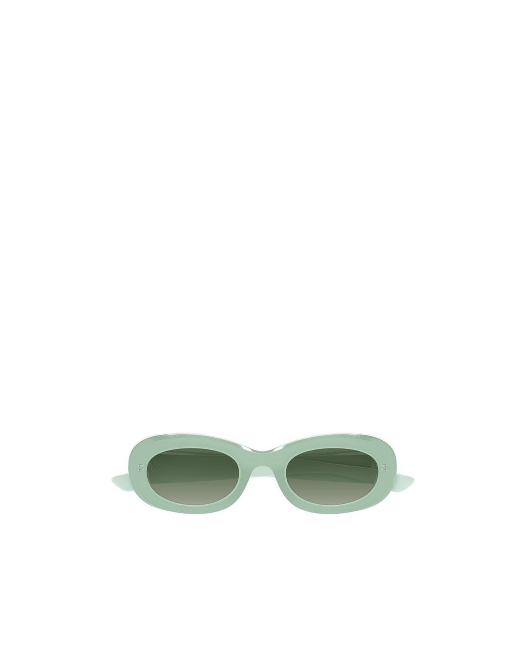 McQueen Green Eyewear Oval Frame Sunglasses