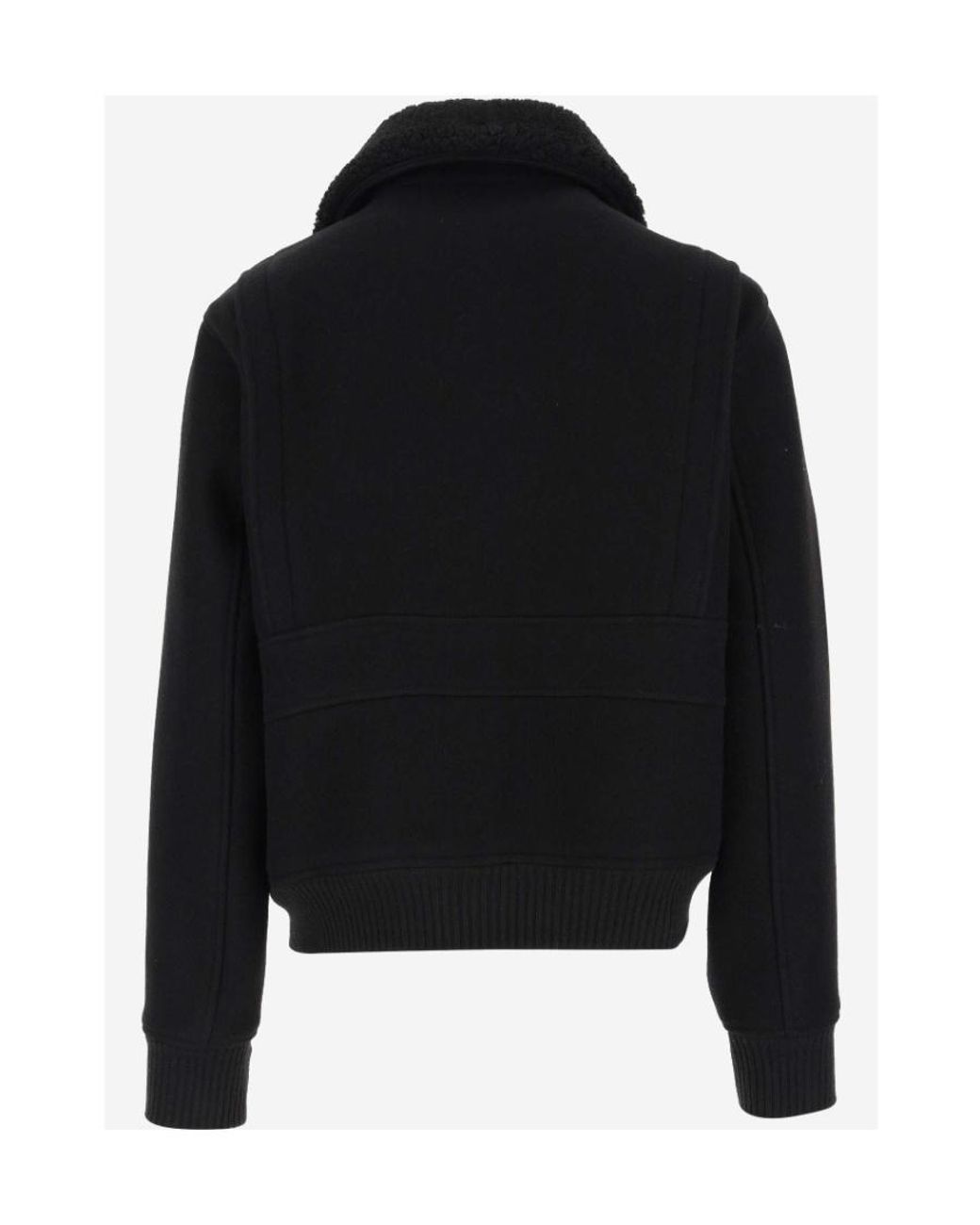 AMI Black Straight Hem Long-Sleeved Jacket for men