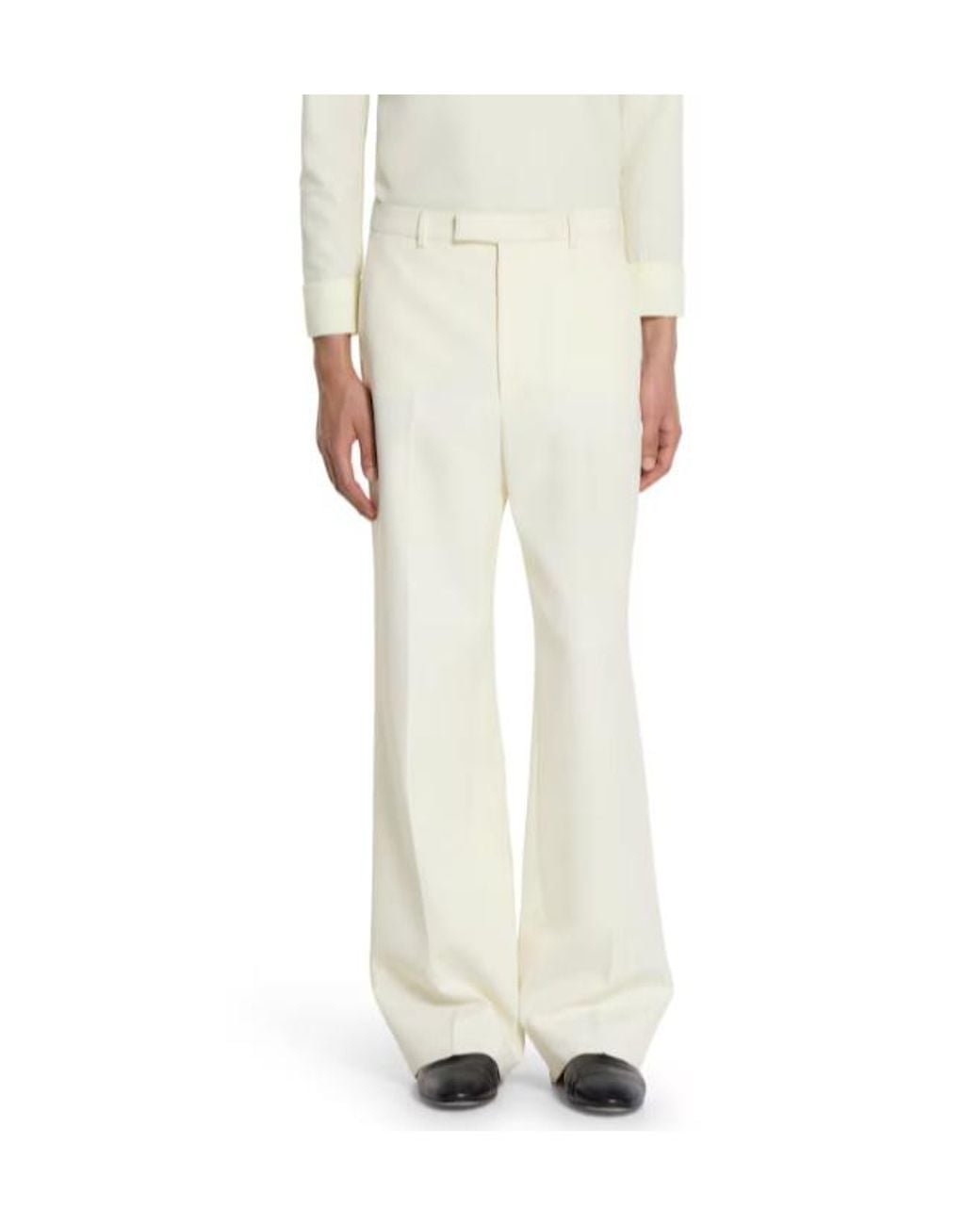 Gucci White グッチ ツイル ストレートレッグパンツ for men