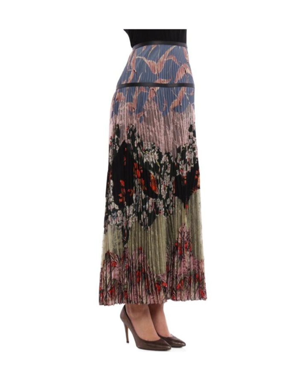 Valentino Brown Printed Skirt