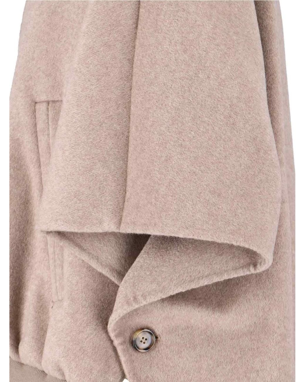 Max Mara Natural Leticia Button-Up Coat