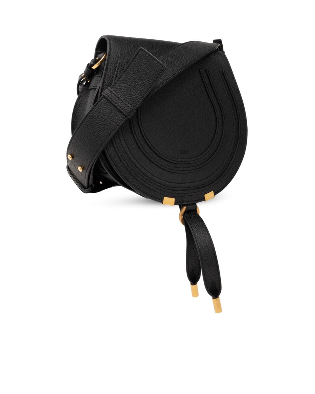 Chloé Black Chloé Marcie Saddle Crossbody Bag