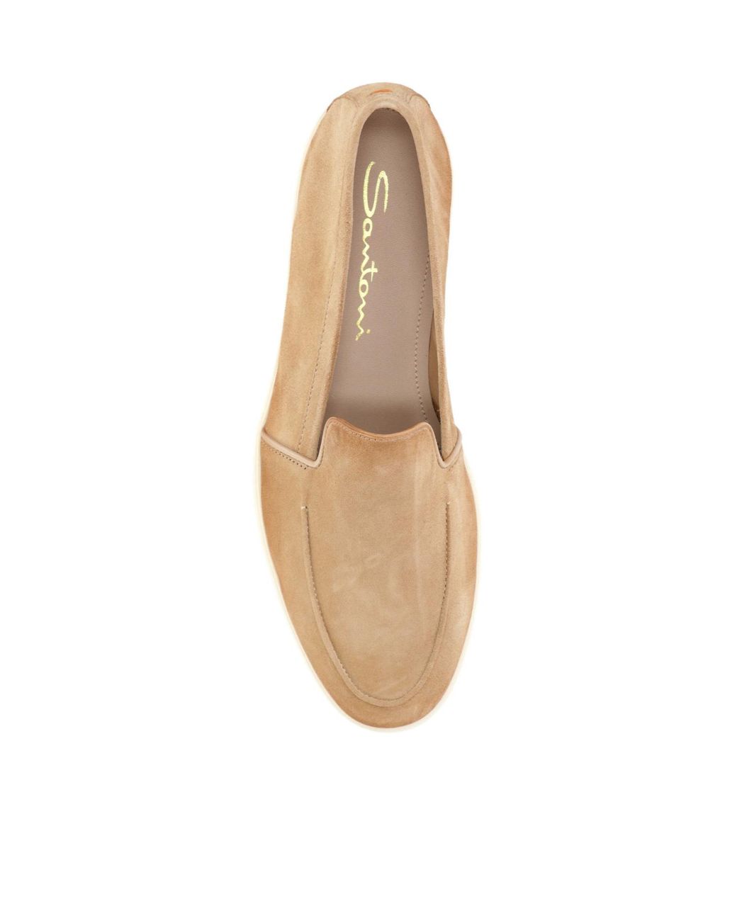 Santoni Natural Slip-On Flat Shoes