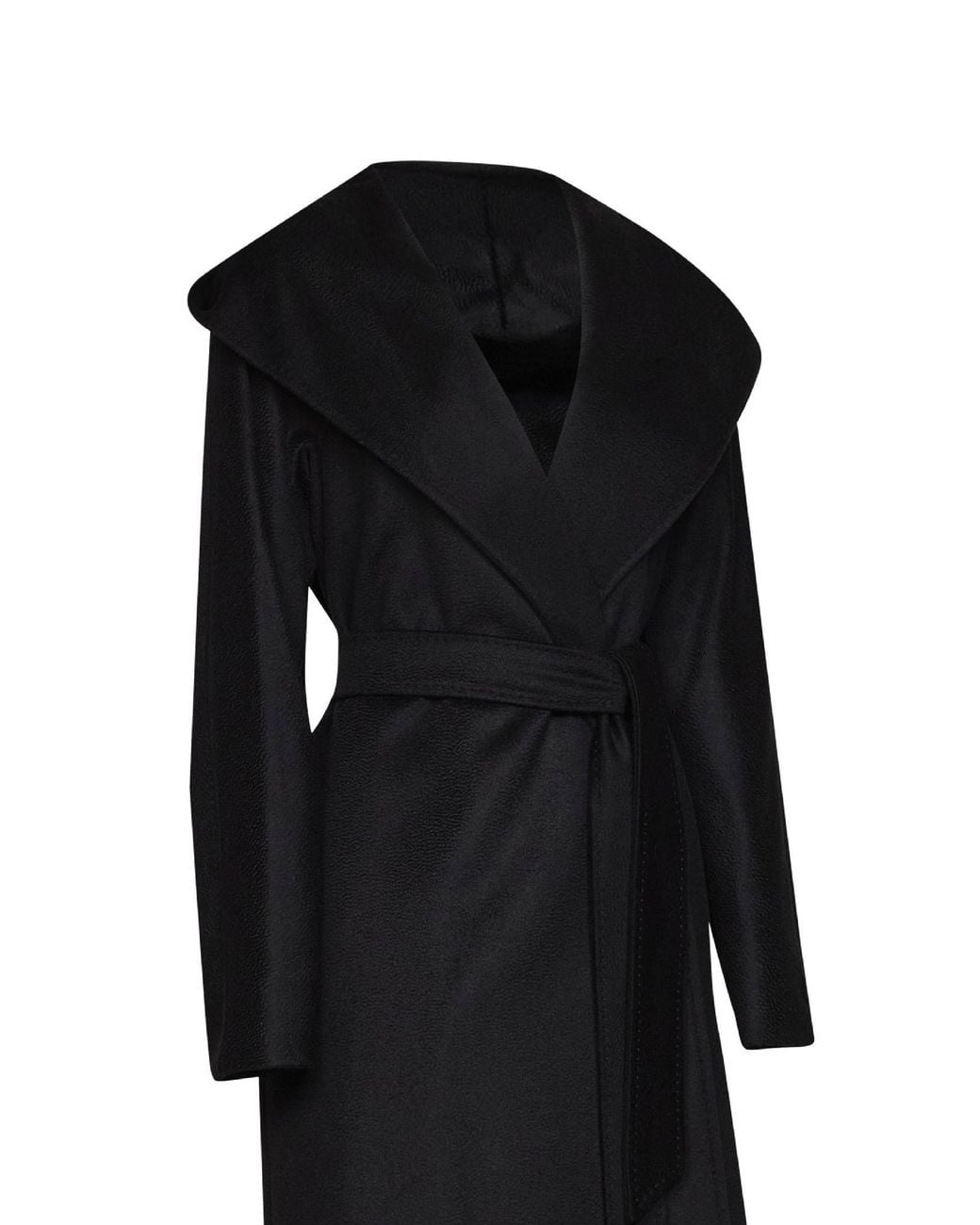 Max Mara Black Studio Mstelegia Belted Coat