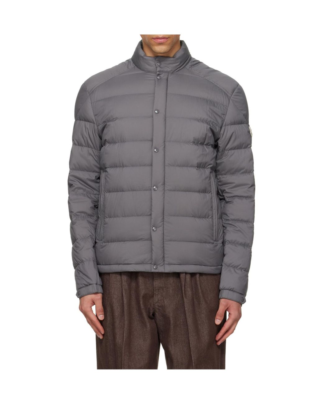 Moncler Gray Selves Short Padded Jacket for men
