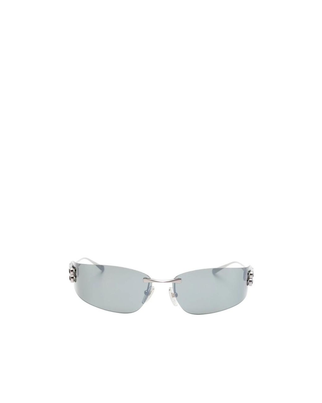 Balenciaga White Geometric Sunglasses