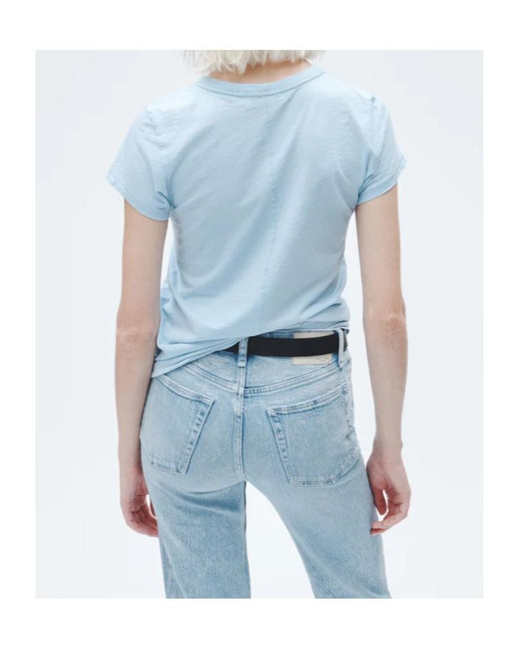 Rag & Bone Blue Slim Crew-Neck T-Shirt