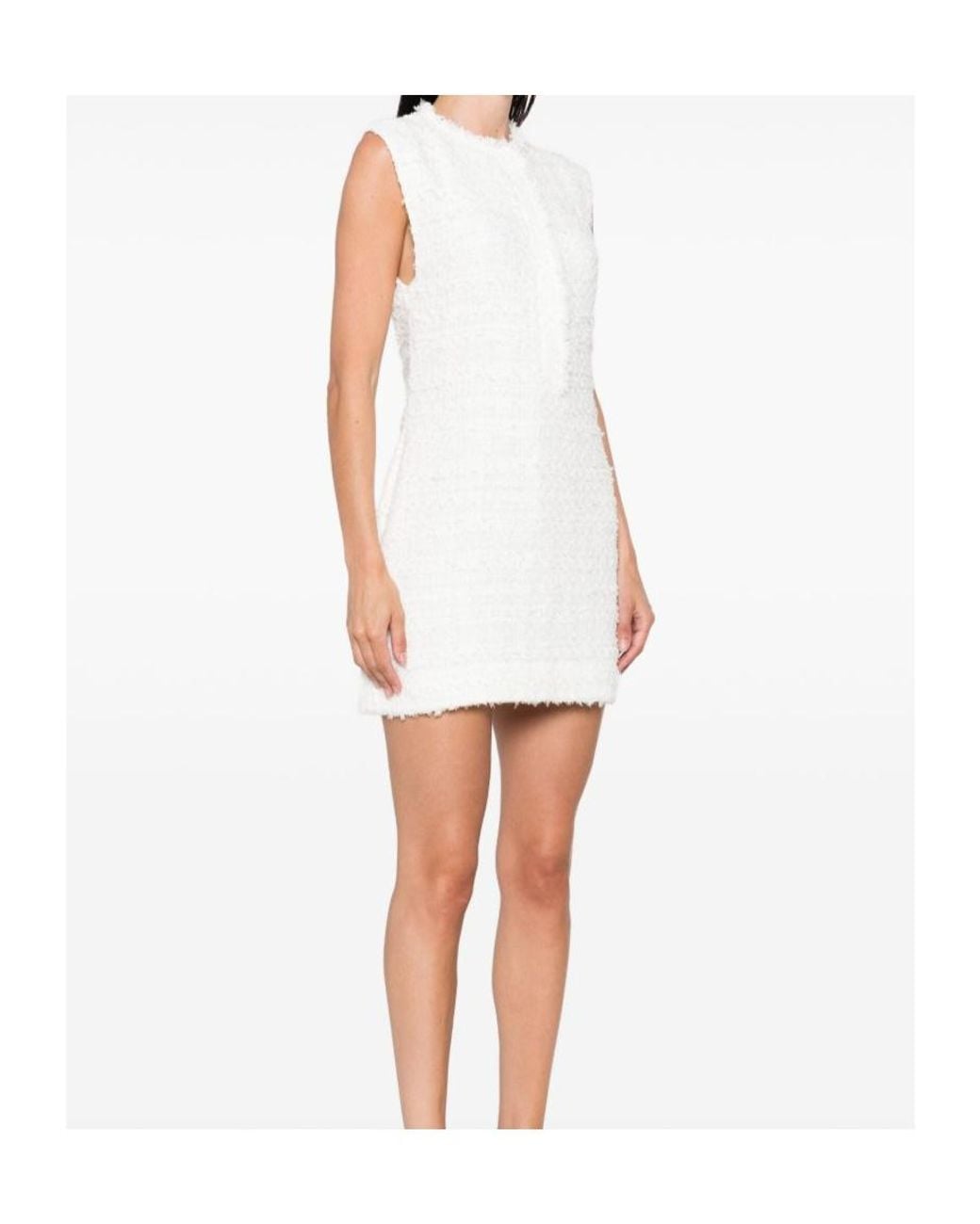 IRO White Tweed Sleeveless Mini Dress