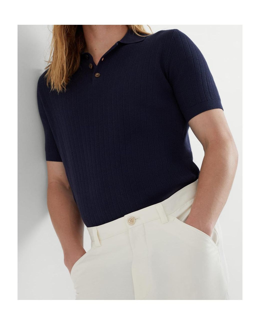Brunello Cucinelli Blue Cotton Polo Shirt for men