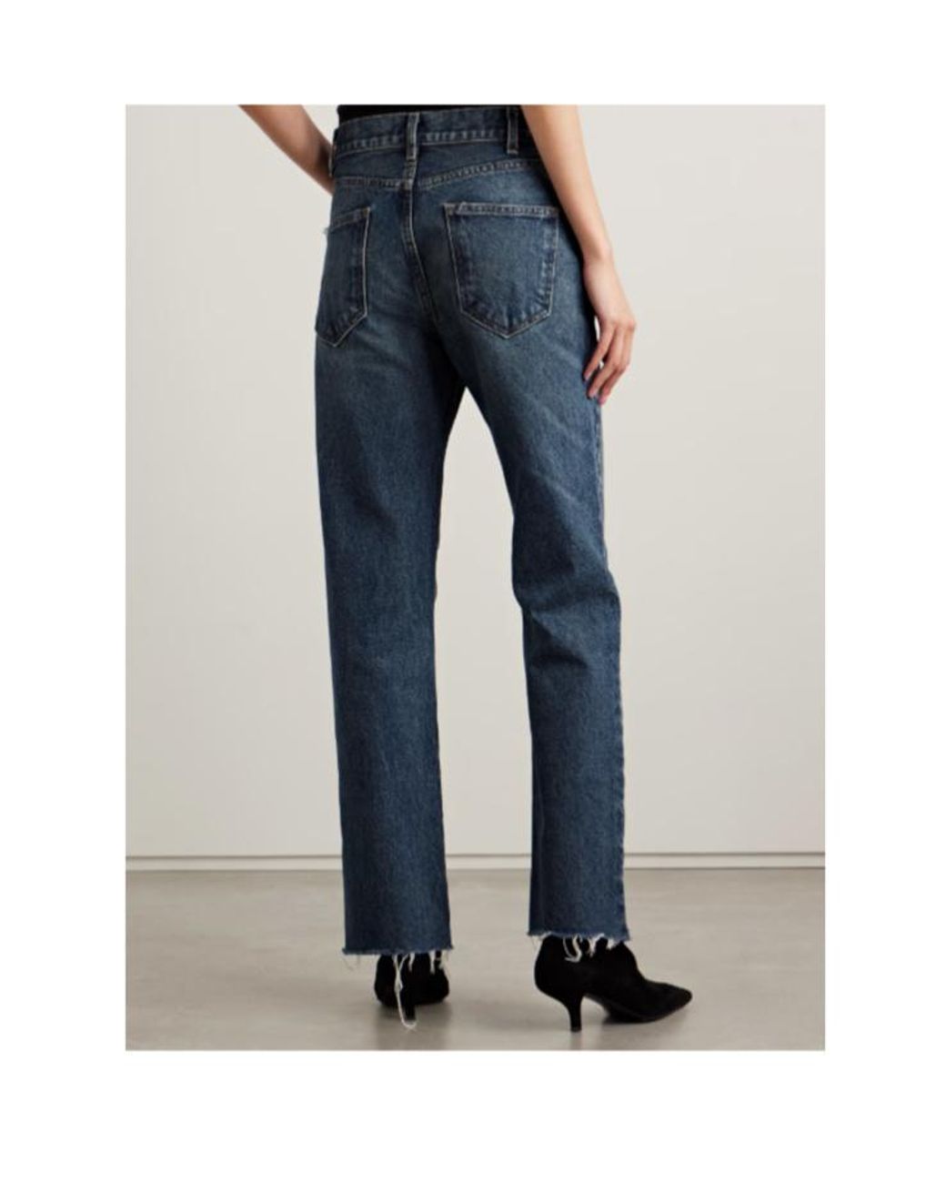 Nili Lotan Blue High Waist Denim Trousers