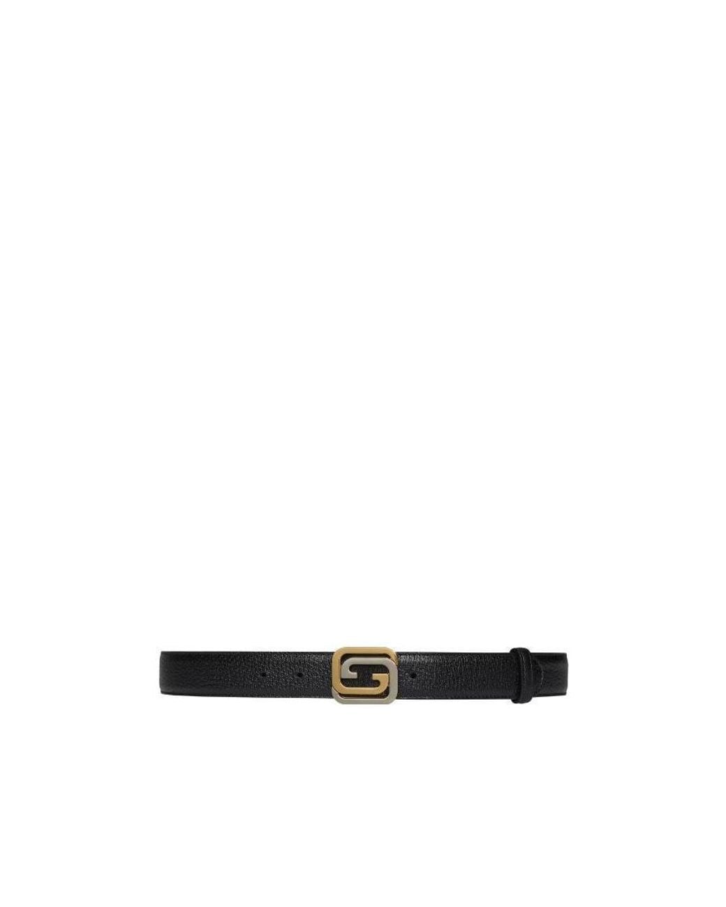 Gucci White Interlocking G Reversible Buckle Belt for men
