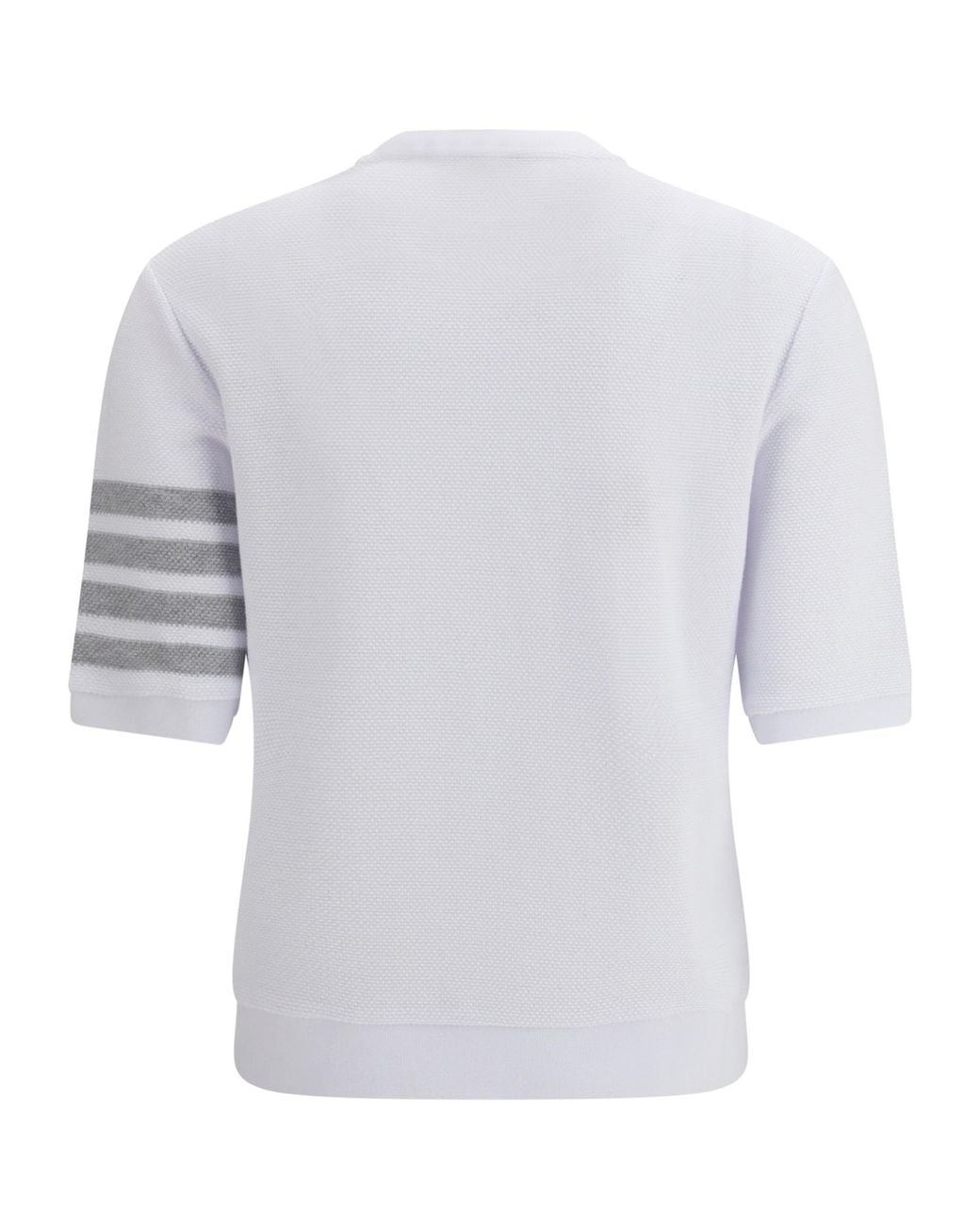 Thom Browne White 4-Bar Knitted T-Shirt