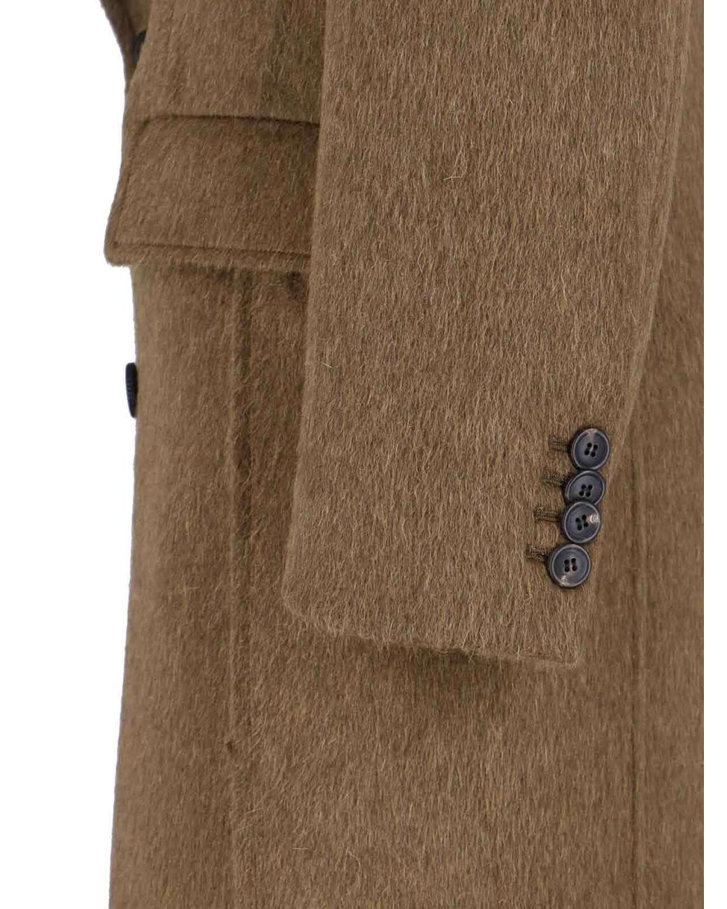 Phoebe Philo Brown Wool Double-Breasted Coat