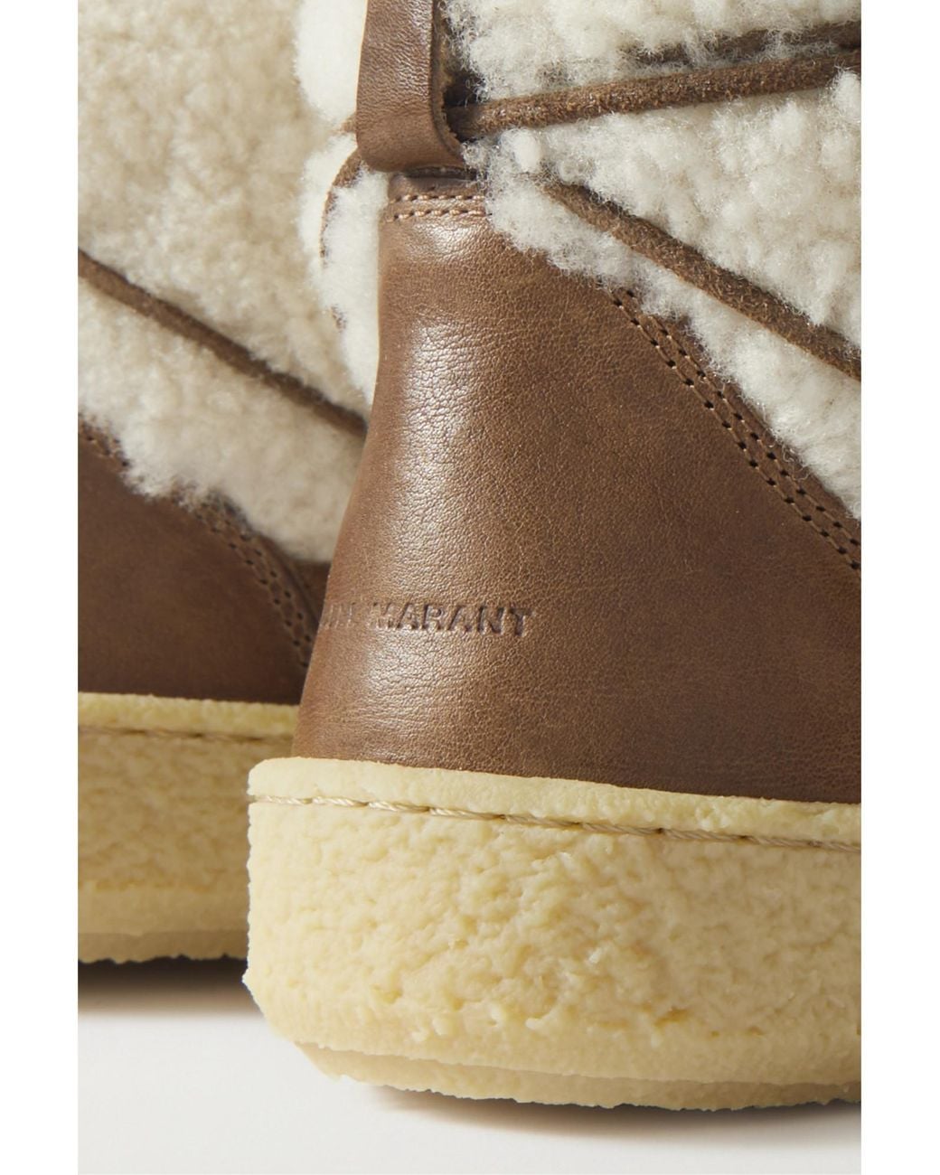 Isabel Marant Natural Soft Shearling Ankle Boots