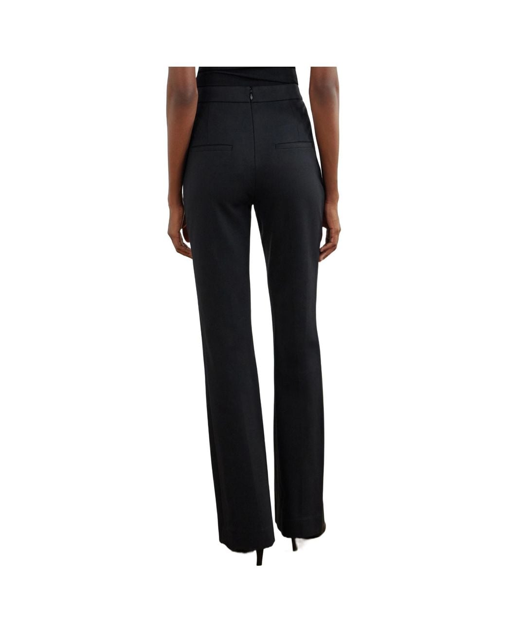 Veronica Beard Blue Gracie Stretch-Jersey Flared Pants
