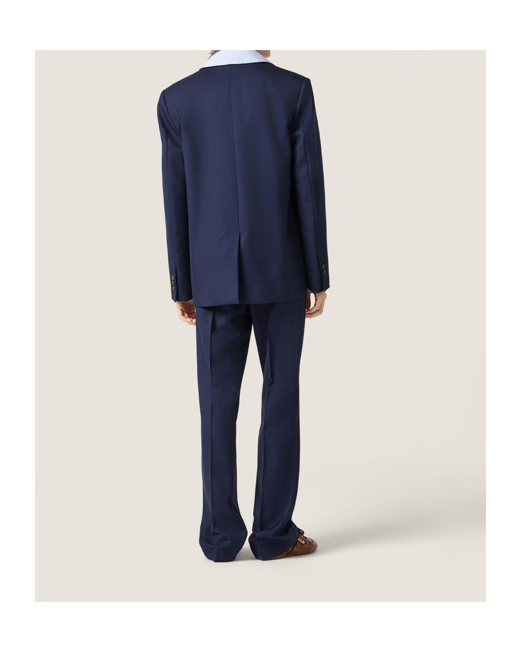 Miu Miu Blue Single Breasted Tailored Blazer