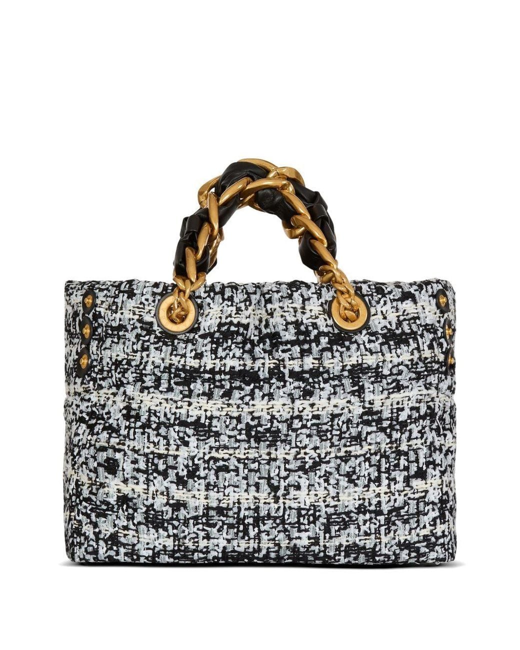 Balmain Black 1945 Soft Chain Shoulder Bag