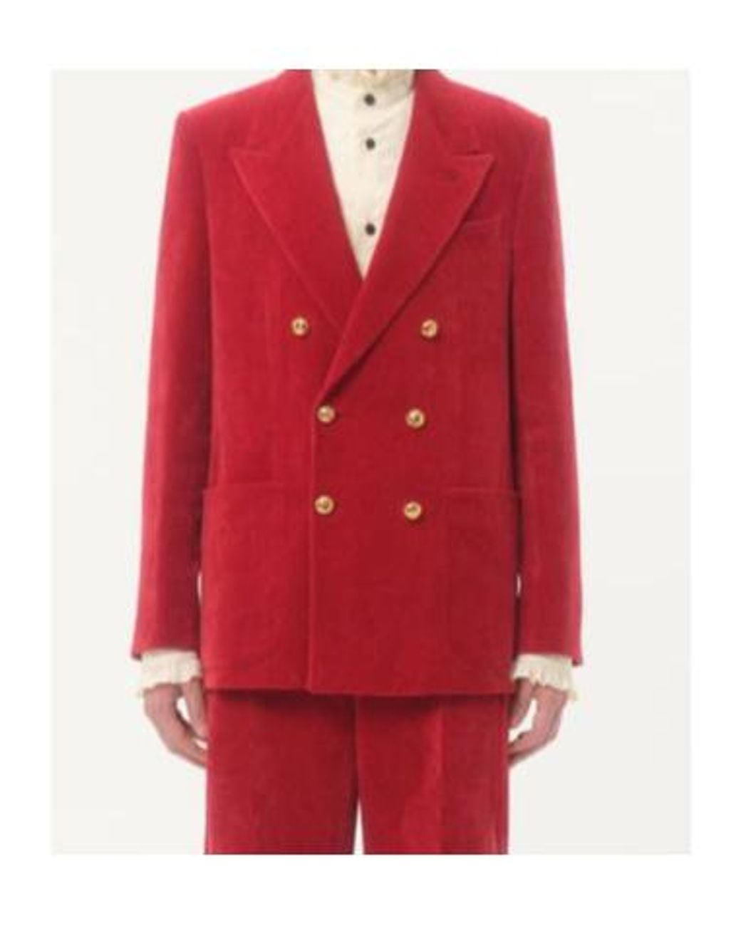 Valentino Red Double-Breasted Long-Sleeved Jacket for men