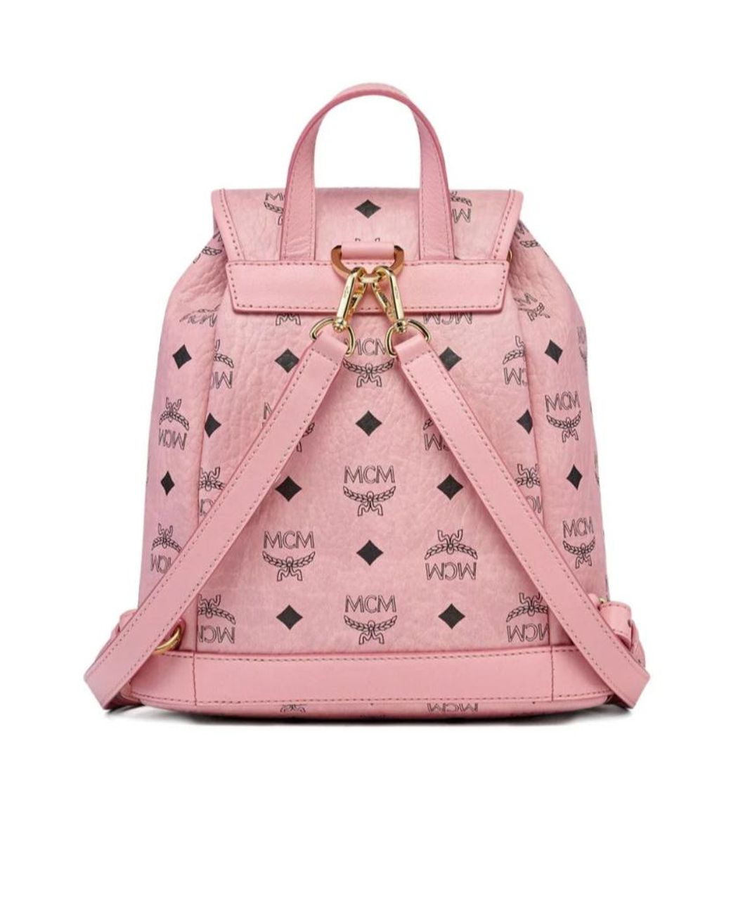 MCM Pink Aren Drawstring Mini Backpack